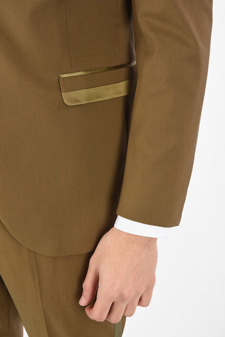 Two Button Skinny Fit Suit with Peaked Lapel