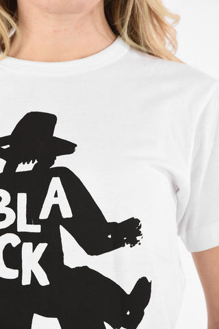 BLACK Printed Crew-Neck T-shirt