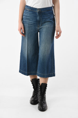 Pantagonna in Denim a Vita Alta 