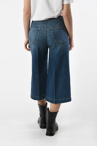 Pantagonna in Denim a Vita Alta 