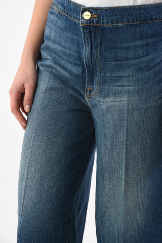 Pantagonna in Denim a Vita Alta 