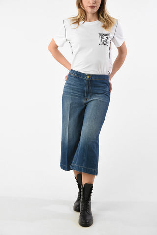 Pantagonna in Denim a Vita Alta 
