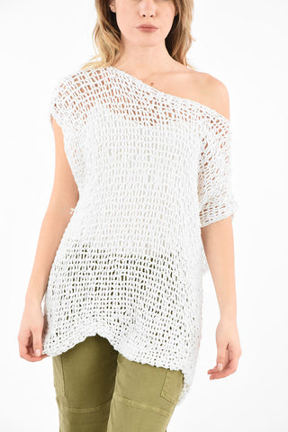 MM6 Mesh Sleeveless Crew-Neck Sweater