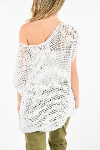 MM6 Mesh Sleeveless Crew-Neck Sweater