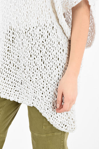 MM6 Mesh Sleeveless Crew-Neck Sweater