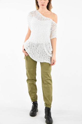 MM6 Mesh Sleeveless Crew-Neck Sweater