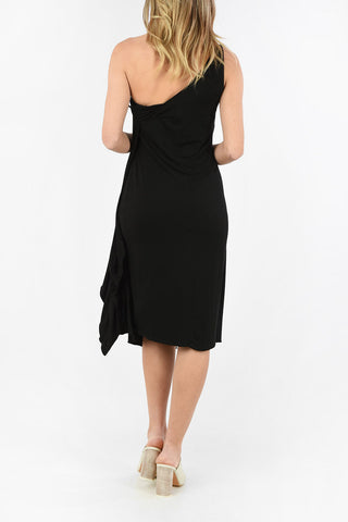 Asymmetrical GOES AND COMES One Shoulder Dress