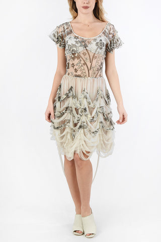 Silk Unstructured Layered Dress