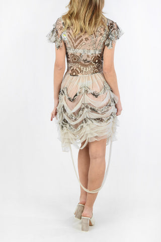 Silk Unstructured Layered Dress