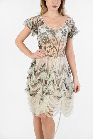 Silk Unstructured Layered Dress