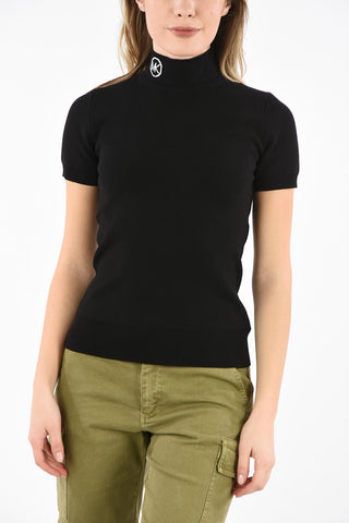 Slim Fit Turtleneck Sweater with Back Zip Closure