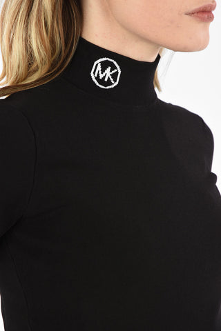 Slim Fit Turtleneck Sweater with Back Zip Closure