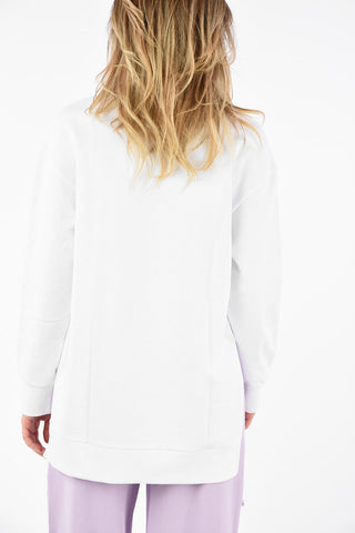 Cotton Unstructured Crew-Neck Sweatshirt