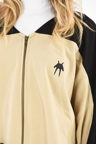 Printed Unstructured Sweatshirt with Zip Closure 