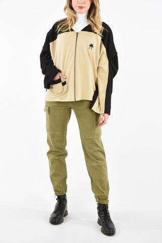 Printed Unstructured Sweatshirt with Zip Closure 
