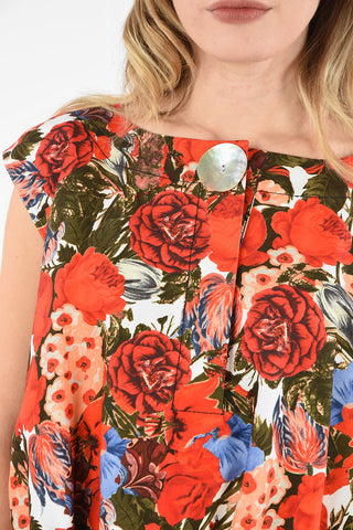 Floral Printed DUNCRAIG CADY Top with Button Applications