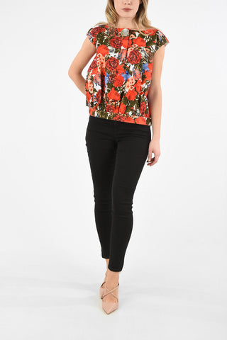 Floral Printed DUNCRAIG CADY Top with Button Applications