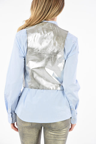 MM6 Metallic Vest with Jetted Pockets