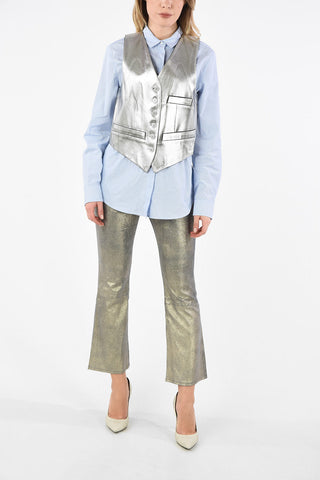 MM6 Metallic Vest with Jetted Pockets