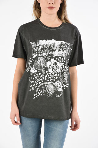 T-Shirt Oversize in Cotone con Stampa