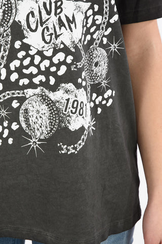 T-Shirt Oversize in Cotone con Stampa