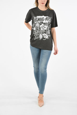 T-Shirt Oversize in Cotone con Stampa
