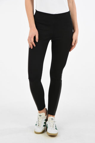 ARMANI EXCHANGE Side Closure Zip Piping Leggings with Ecoleather Leggings