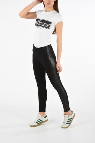 ARMANI EXCHANGE Side Closure Zip Piping Leggings with Ecoleather Leggings