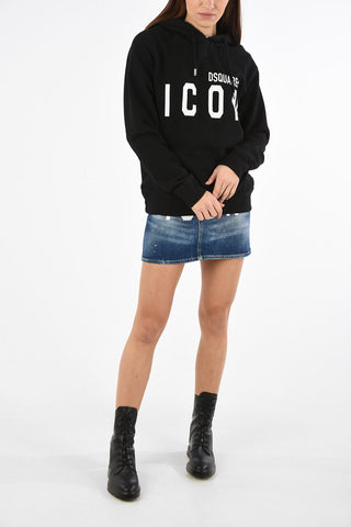 ICON Felpa COOL FIT  in Cotone Garzato con Cappuccio