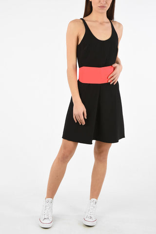 ARMANI EXCHANGE Spaghetti Strap A-Line Dress with Belt