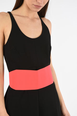 ARMANI EXCHANGE Spaghetti Strap A-Line Dress with Belt