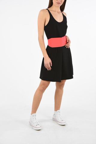 ARMANI EXCHANGE Spaghetti Strap A-Line Dress with Belt
