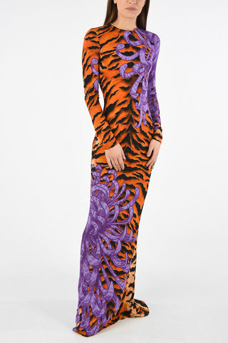 Open Back Floor Bodycon Dress