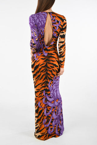 Open Back Floor Bodycon Dress
