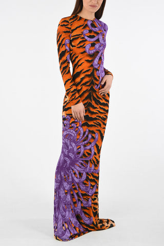 Open Back Floor Bodycon Dress