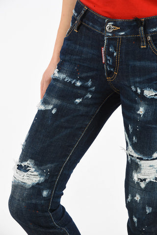Distressed Cropped Jeans JENNIFER