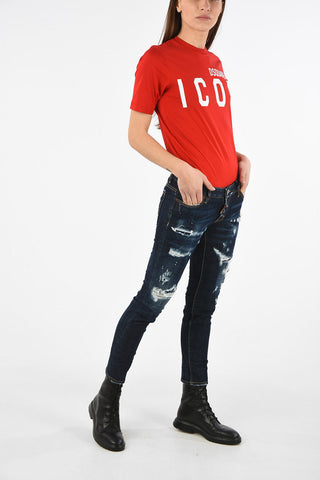 Distressed Cropped Jeans JENNIFER