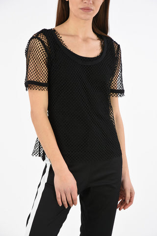 ARMANI EXCHANGE Openwork Crew-Neck T-shirt
