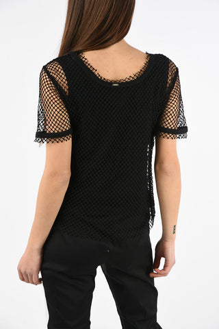 ARMANI EXCHANGE Openwork Crew-Neck T-shirt