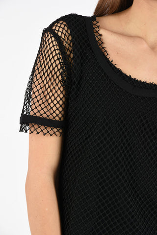 ARMANI EXCHANGE Openwork Crew-Neck T-shirt