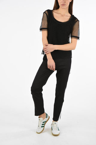 ARMANI EXCHANGE Openwork Crew-Neck T-shirt