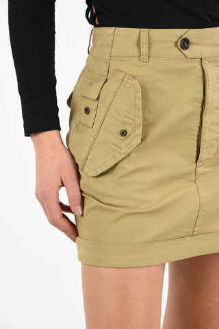 Mini Gonna a Tubino con Tasche Frontali