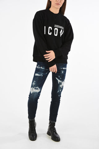 ICON Logo-Print Crew-Neck COOL FIT Sweatshirt