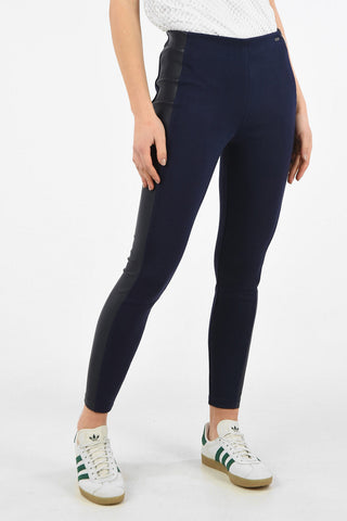 ARMANI EXCHANGE Side Zip Closure Piping Leggings with Ecoletaher Details