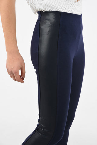ARMANI EXCHANGE Side Zip Closure Piping Leggings with Ecoletaher Details