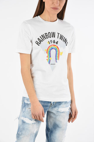 Rainbow Twins Print RENNY FIT T-shirt