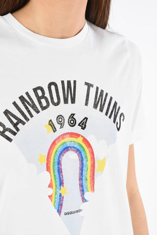 Rainbow Twins Print RENNY FIT T-shirt