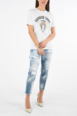 Rainbow Twins Print RENNY FIT T-shirt