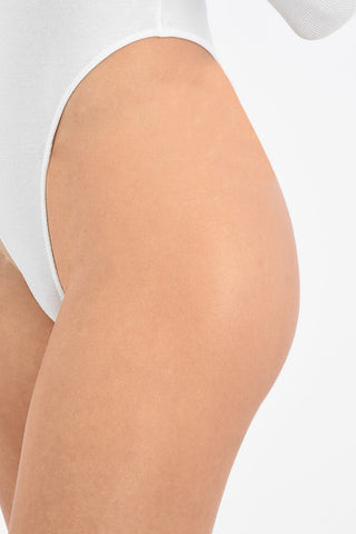 Plunging Neckline Ribbed Body