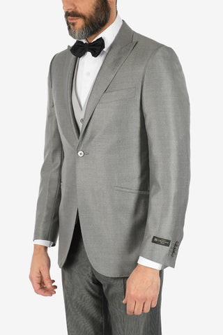 silk and virgin wool 3 piece waistcoat CERIMONIA LEADER suit